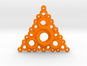 Recursive Knots Order 3 Pendant in Orange Smooth Versatile Plastic
