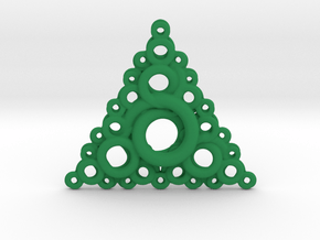 Recursive Knots Order 3 Pendant in Green Smooth Versatile Plastic