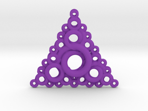 Recursive Knots Order 3 Pendant in Purple Smooth Versatile Plastic