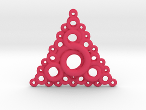 Recursive Knots Order 3 Pendant in Pink Smooth Versatile Plastic