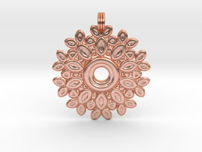 Saturday Flowery Pendant in Natural Copper