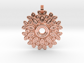 Saturday Flowery Pendant in Polished Copper