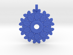 Saturday Flowery Pendant in Blue Smooth Versatile Plastic