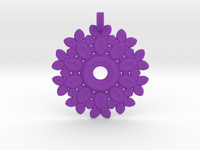 Saturday Flowery Pendant in Purple Smooth Versatile Plastic