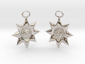 Flowers Earrings in Platinum