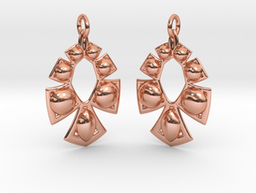 1054 Earrings in Polished Copper