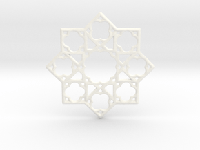 Octostar Pendant in White Smooth Versatile Plastic
