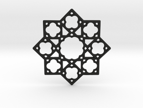 Octostar Pendant in Black Smooth Versatile Plastic