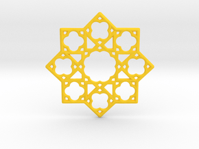 Octostar Pendant in Yellow Smooth Versatile Plastic