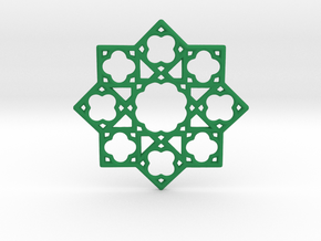 Octostar Pendant in Green Smooth Versatile Plastic