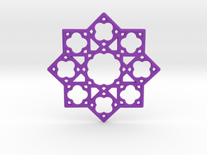 Octostar Pendant in Purple Smooth Versatile Plastic