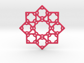 Octostar Pendant in Pink Smooth Versatile Plastic