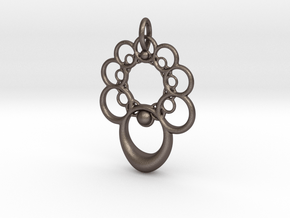 Pendant in Polished Bronzed-Silver Steel