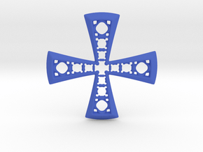 Cross in Blue Smooth Versatile Plastic