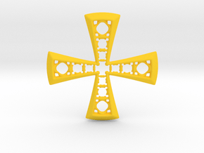 Cross in Yellow Smooth Versatile Plastic