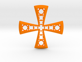 Cross in Orange Smooth Versatile Plastic