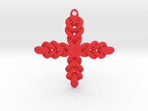 Knot Cross in Red Smooth Versatile Plastic
