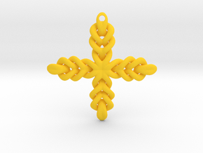 Knot Cross in Yellow Smooth Versatile Plastic