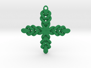 Knot Cross in Green Smooth Versatile Plastic