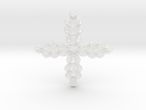 Knot Cross in Clear Ultra Fine Detail Plastic