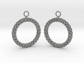 RW Earrings in Gray PA12 Glass Beads