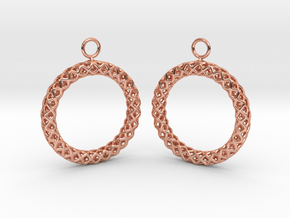 RW Earrings in Polished Copper