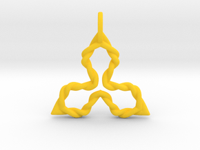 Ko3 Pendant in Yellow Smooth Versatile Plastic