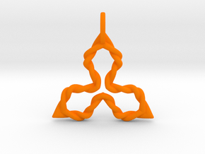 Ko3 Pendant in Orange Smooth Versatile Plastic