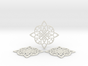 3 Fractal Coasters in Accura Xtreme 200