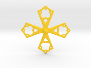 Amz. Cross in Yellow Smooth Versatile Plastic
