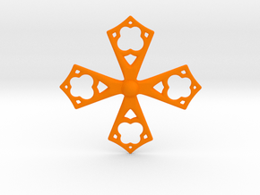Amz. Cross in Orange Smooth Versatile Plastic