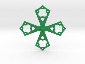 Amz. Cross in Green Smooth Versatile Plastic