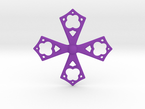 Amz. Cross in Purple Smooth Versatile Plastic