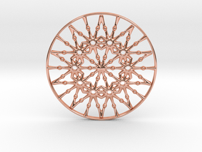 Bulbs Wheel Pendant in Polished Copper