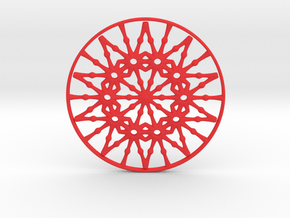 Bulbs Wheel Pendant in Red Smooth Versatile Plastic