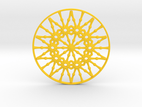 Bulbs Wheel Pendant in Yellow Smooth Versatile Plastic