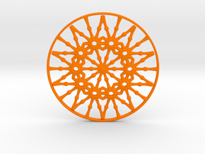 Bulbs Wheel Pendant in Orange Smooth Versatile Plastic