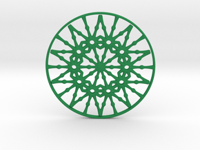 Bulbs Wheel Pendant in Green Smooth Versatile Plastic