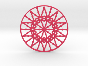 Bulbs Wheel Pendant in Pink Smooth Versatile Plastic