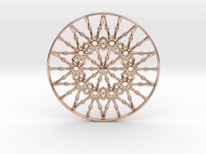 Bulbs Wheel Pendant in 9K Rose Gold 