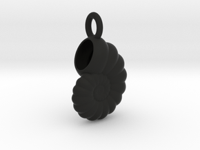 Seashell Pendant in Black Smooth PA12