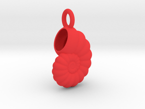 Seashell Pendant in Red Smooth Versatile Plastic