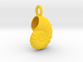 Seashell Pendant in Yellow Smooth Versatile Plastic