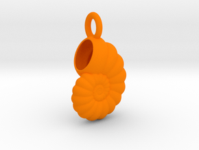 Seashell Pendant in Orange Smooth Versatile Plastic
