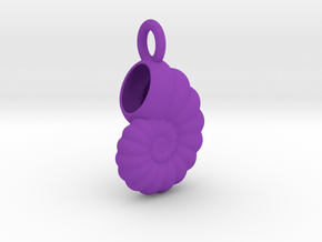 Seashell Pendant in Purple Smooth Versatile Plastic