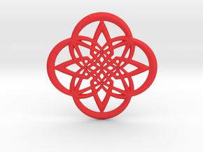 O4 Pendant in Red Smooth Versatile Plastic
