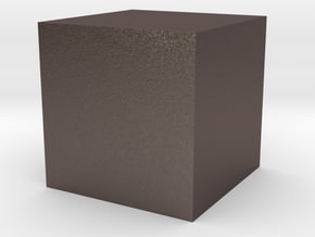 Cube in Polished Bronzed Silver Steel