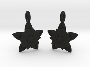 Flower Earrings in Black Natural TPE (SLS)