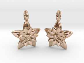 Flower Earrings in 9K Rose Gold 