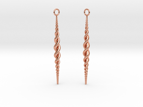 Braid Earrings in Natural Copper